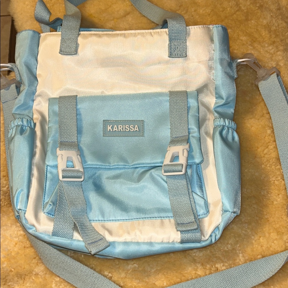 Blue and White Baby Bag